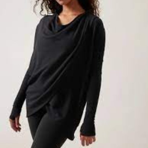 Athleta Tops - Athleta Purana Wrap Sweatshirt Size Medium Petite EUC